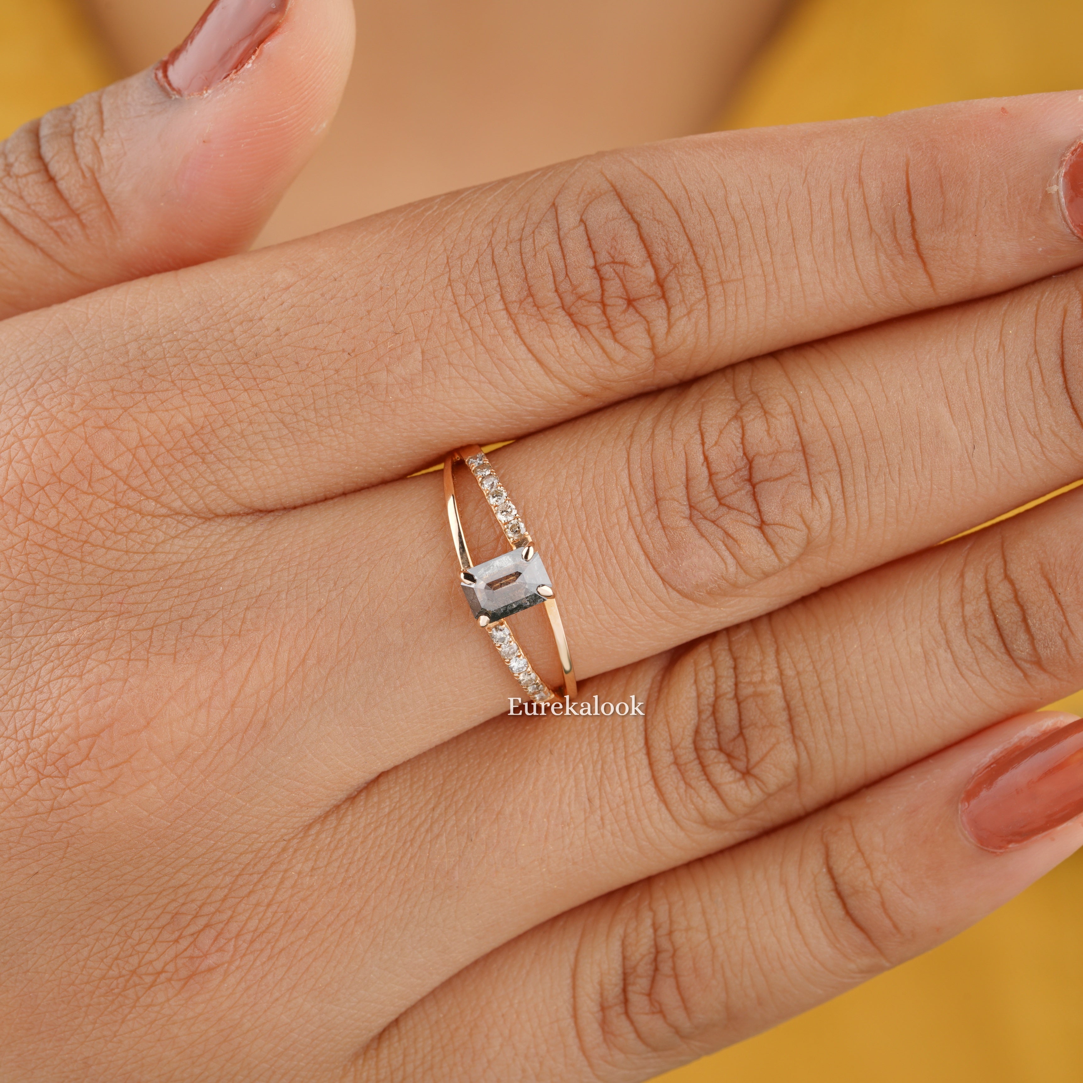 Buy Simple Engagement Ring, White Gold Ring, Delicate Engagement Ring,  Dainty Engagement Ring, Minimalist Engagement Ring Online in India - Etsy